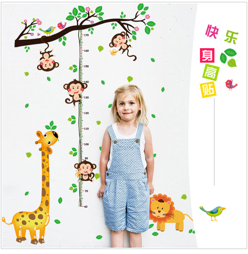 [HCM]Decal thước đo chiều cao hươu khỉ WD23