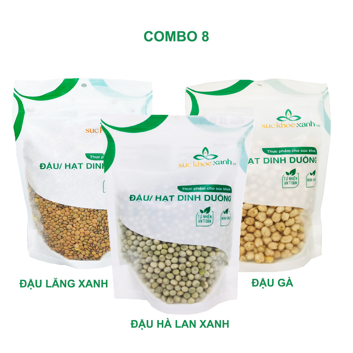 >> SO SÁNH GIÁ ĐẬU XANH NGUYÊN VỎ THU DUNG 500G | Shopee Lazada Sendo Tiki 160 Combo 8 - Đậu gà & Đậu lăng xanh & Đậu hà lan xanh nguyên hạt (mỗi túi 500g)