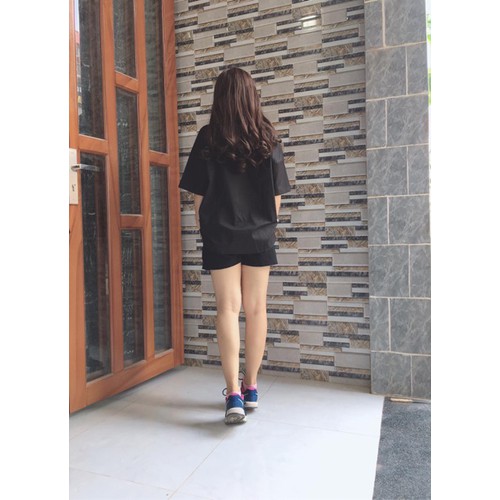 Áo sơ mi oversize tay ngắn