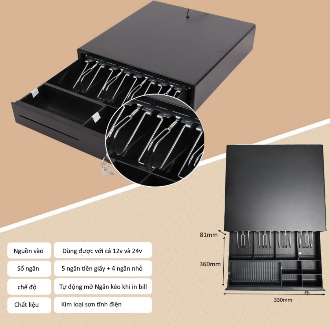 Két đựng tiền 4 ngăn zonerich zq-330a