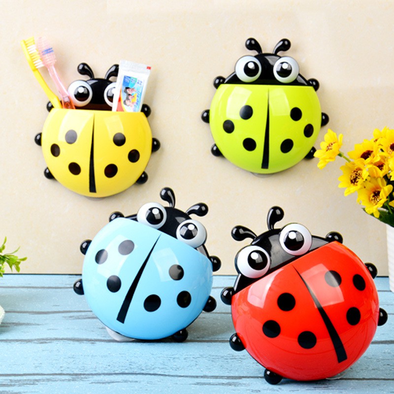 BÁO GIÁ Kệ Để Bàn Chải Kem Đánh Răng | Shopee Lazada Sendo Tiki mới nhất 50 Giá Để Bàn Chải Kem Đánh Răng Hít Tường Hình Con Bọ - Kệ Để Đồ Hút Chân Không Treo Tường