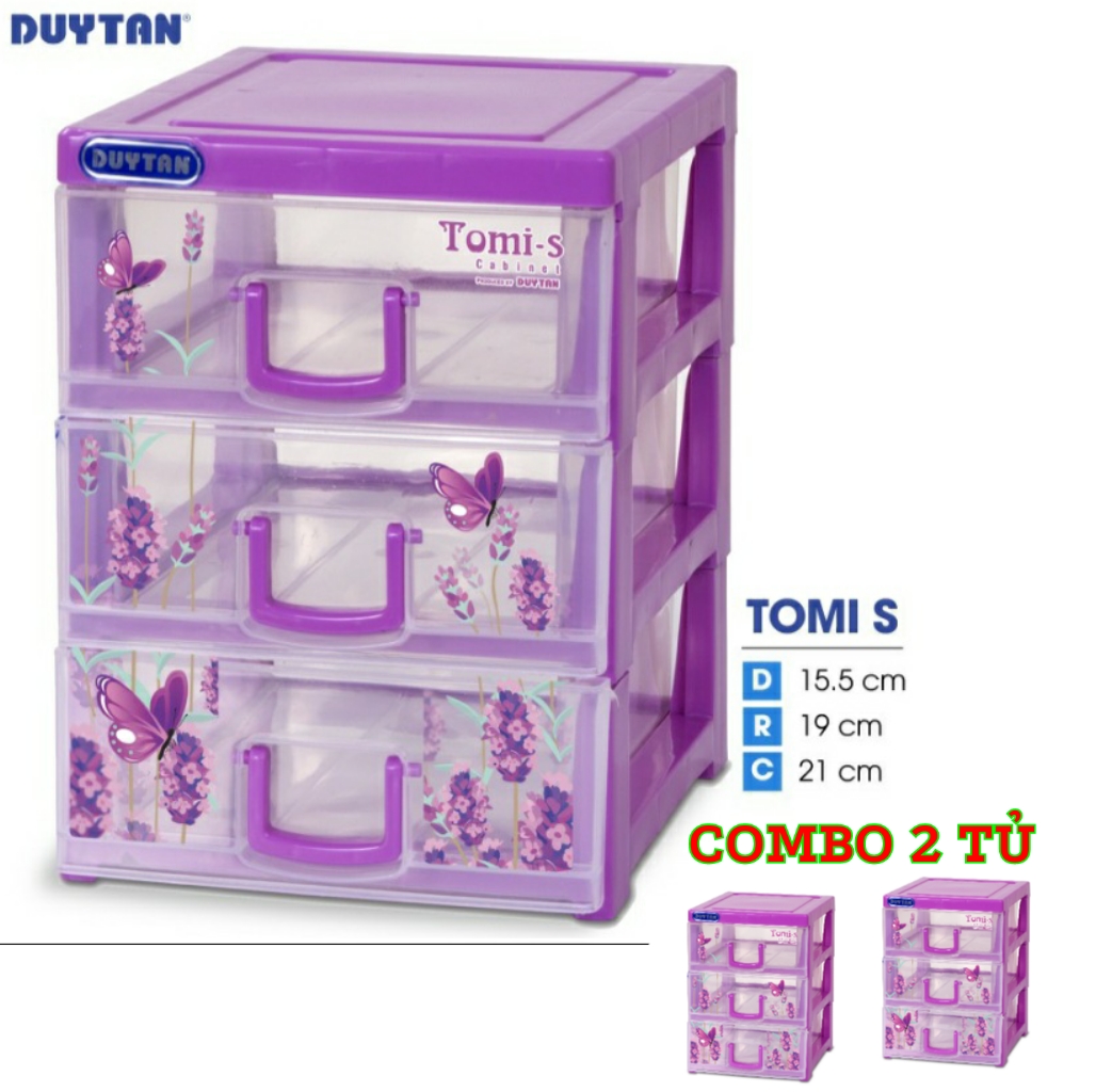 [HCM]COMBO 2 Tủ nhựa Duy Tân Tomi S  3 ngăn