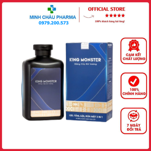 Sữa tắm gội king monster - king monster 3 in 1 hương nước hoa cao cấp