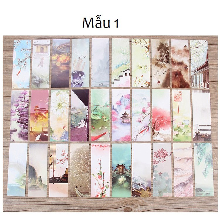Hộp 30 Đánh Dấu Trang Sách Bookmark Cổ Phong