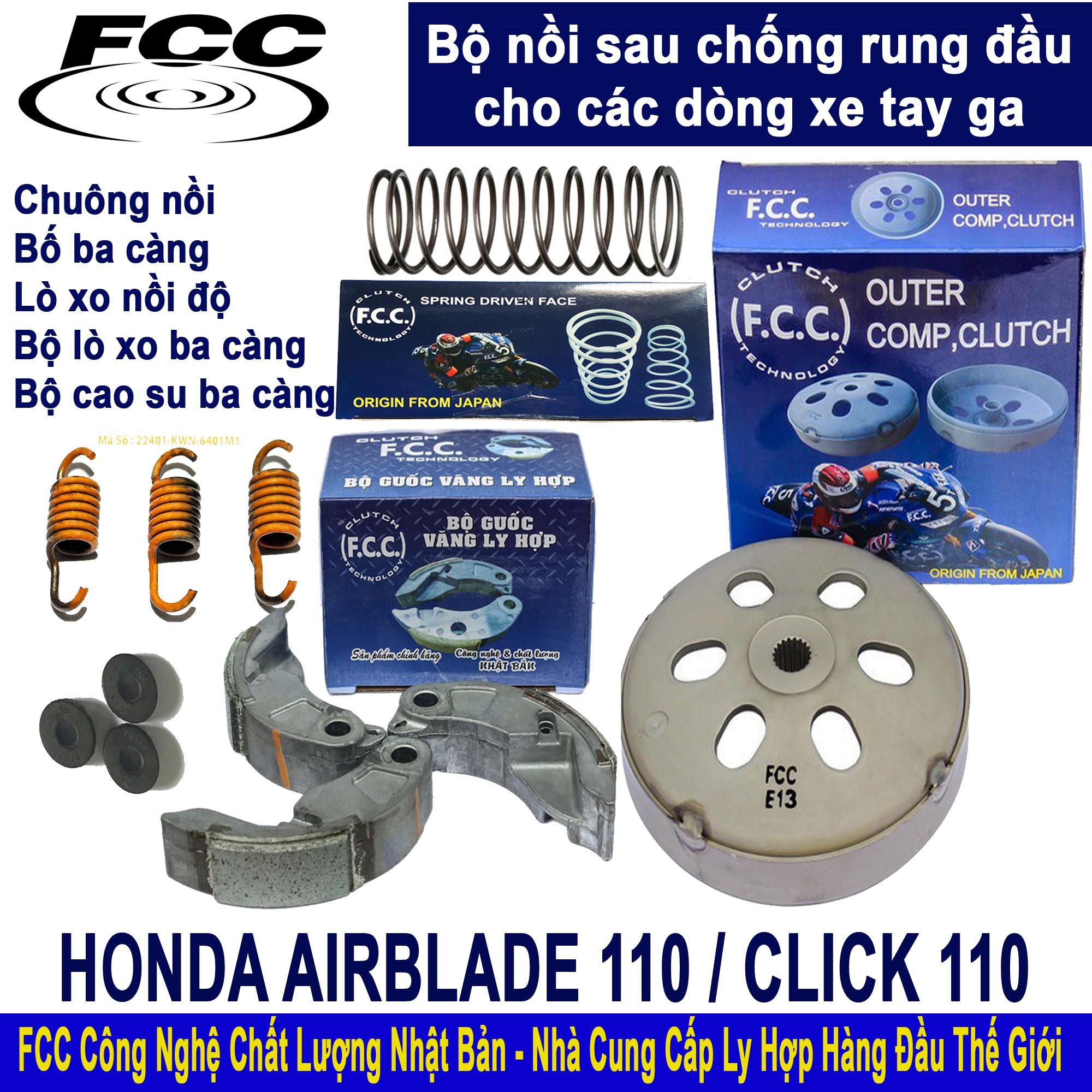 Bộ nồi sau cho AirBlade 110, Click 110 - Chống rung đầu xe tay ga