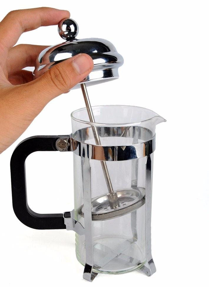 Bình Pha Cafe Kiểu Pháp 350ml (Bạc) - Bình pha cà phê  French press ép cà phê