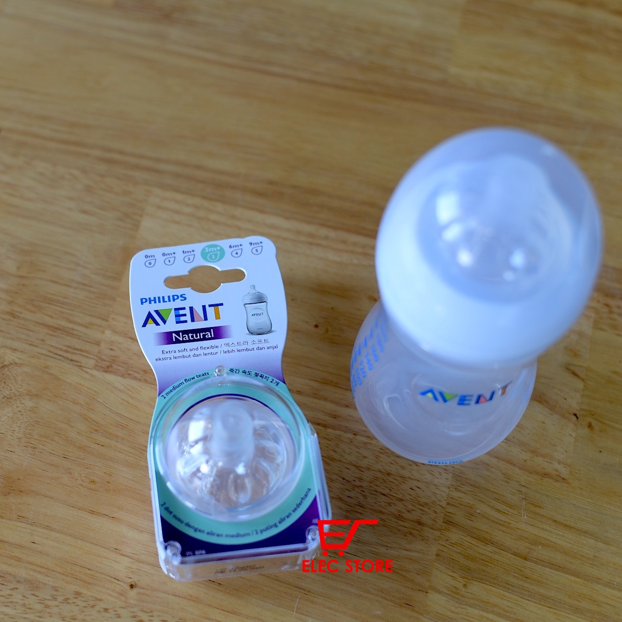 Núm ti Philips AVENT Natural số 3 [Cho bé từ 3 tháng+]