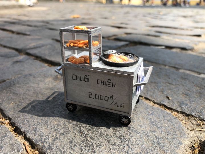 [HCM] MÔ HÌNH SÀI GÒN TÍ HON - XE CHUỐI CHIÊN - HR06