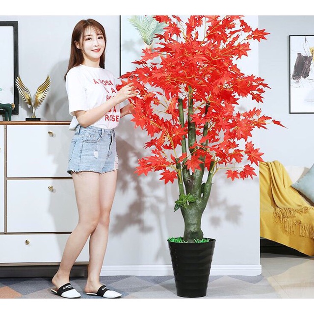 Cây phong lá đỏ 1,9m -cây giả