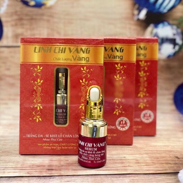 [HCM]SERUM DƯỠNG TRẮNG DA LINH CHI VÀNG 25ml