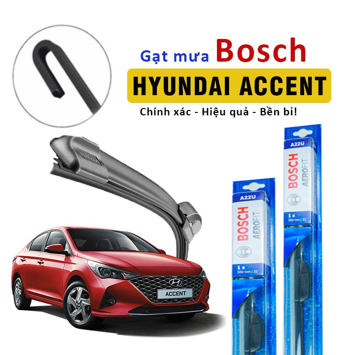 Gạt mưa cho xe hyundai accent thương hiệu bosch - gạt mưa ô tô silicon ht210