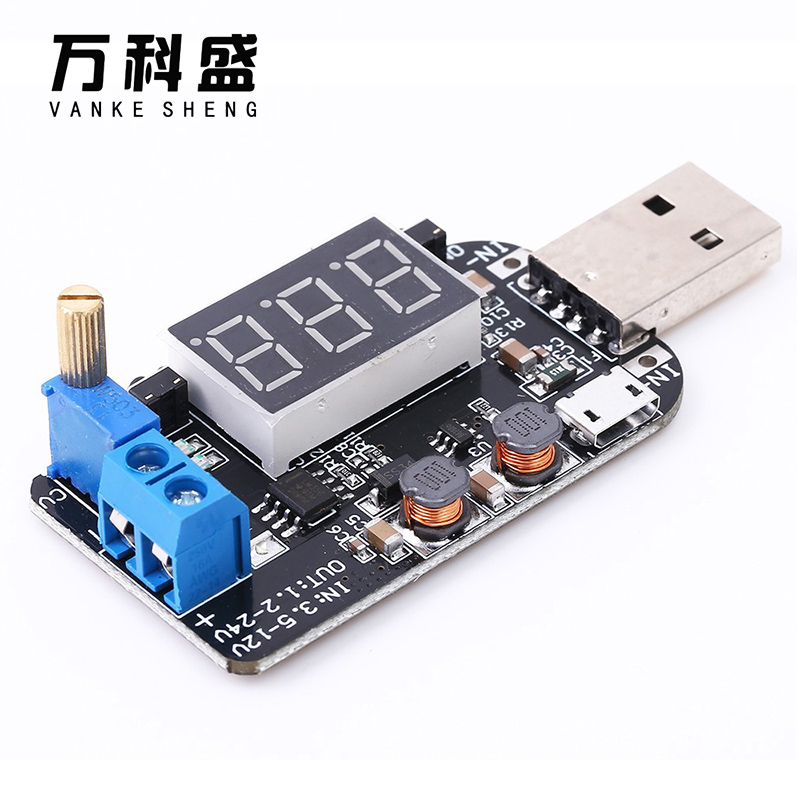 USB Adjustable DC-DC Step UP / Down Power Supply Module Boost Buck Converter Module 5V to 3.3V 9V 12V 18V 24V Voltage Regulator