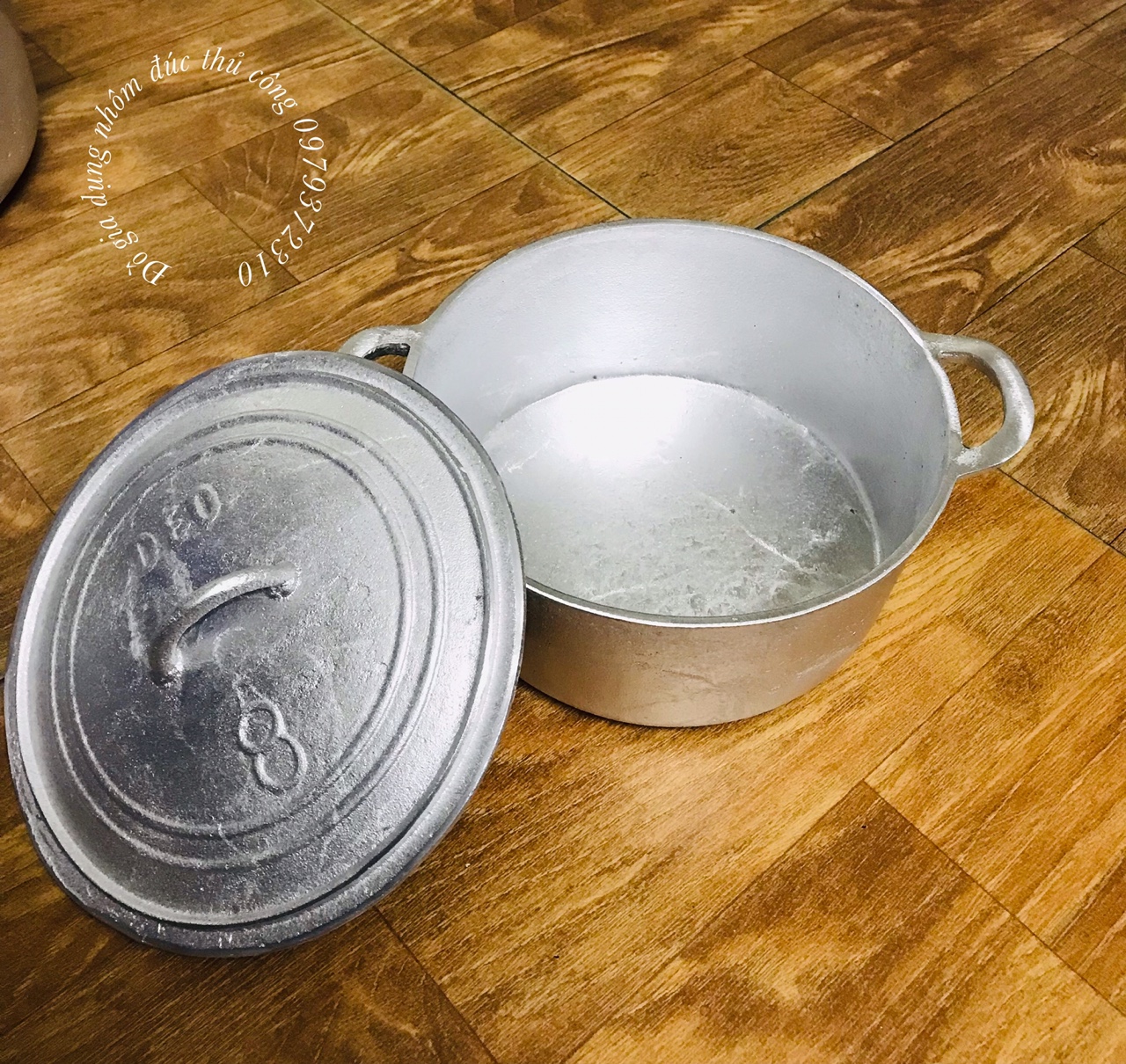 NỒI GANG NẤU CƠM CHÁY ĐÚC THỦ CÔNG LÀNG NGHỀ SỐ 8 ( ĐK 21CM )