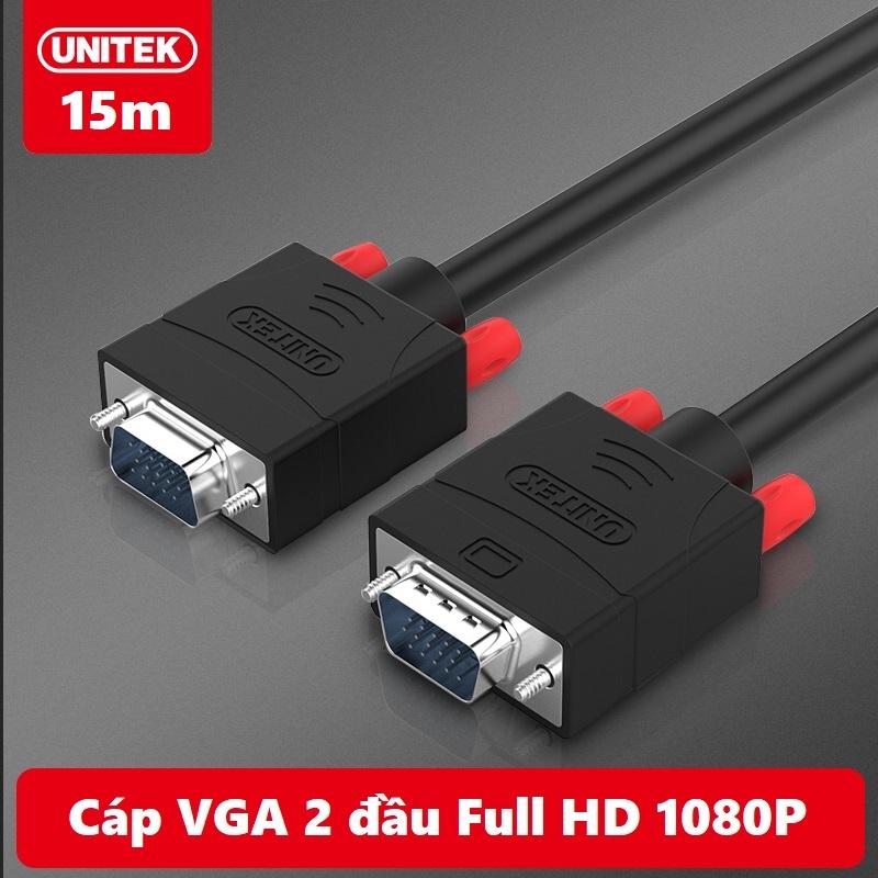 Dây cáp 2 đầu vga unitek 15m - dây vga 2 đầu unitek 15m - cáp vga 2 đầu unitek 15m