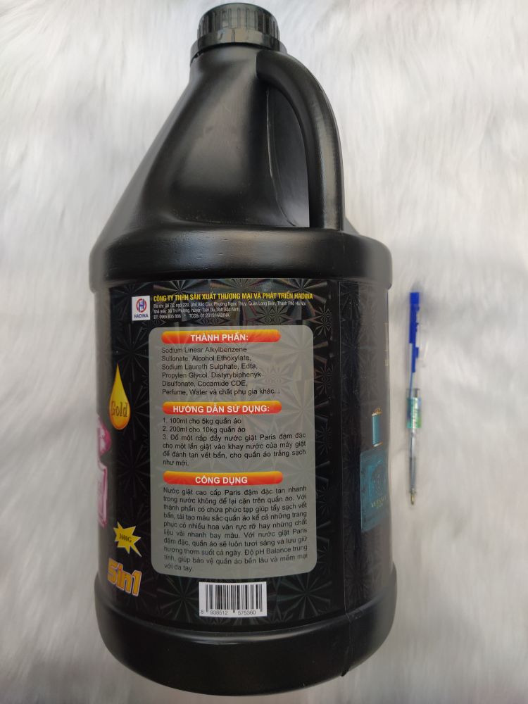Nước Giặt PARIS 3600mL MÀU ĐEN