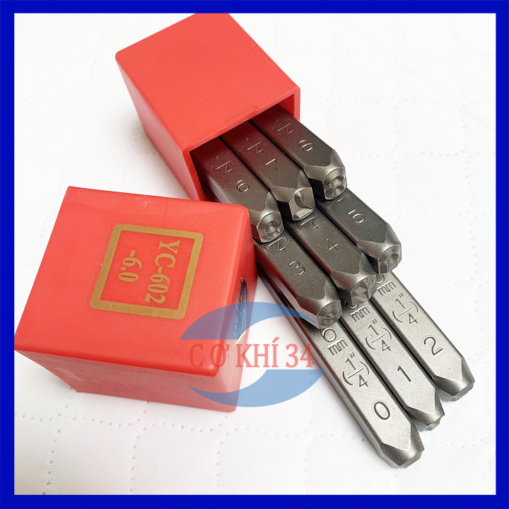 Bộ đục số đóng số 6mm YC ( Xuôi )