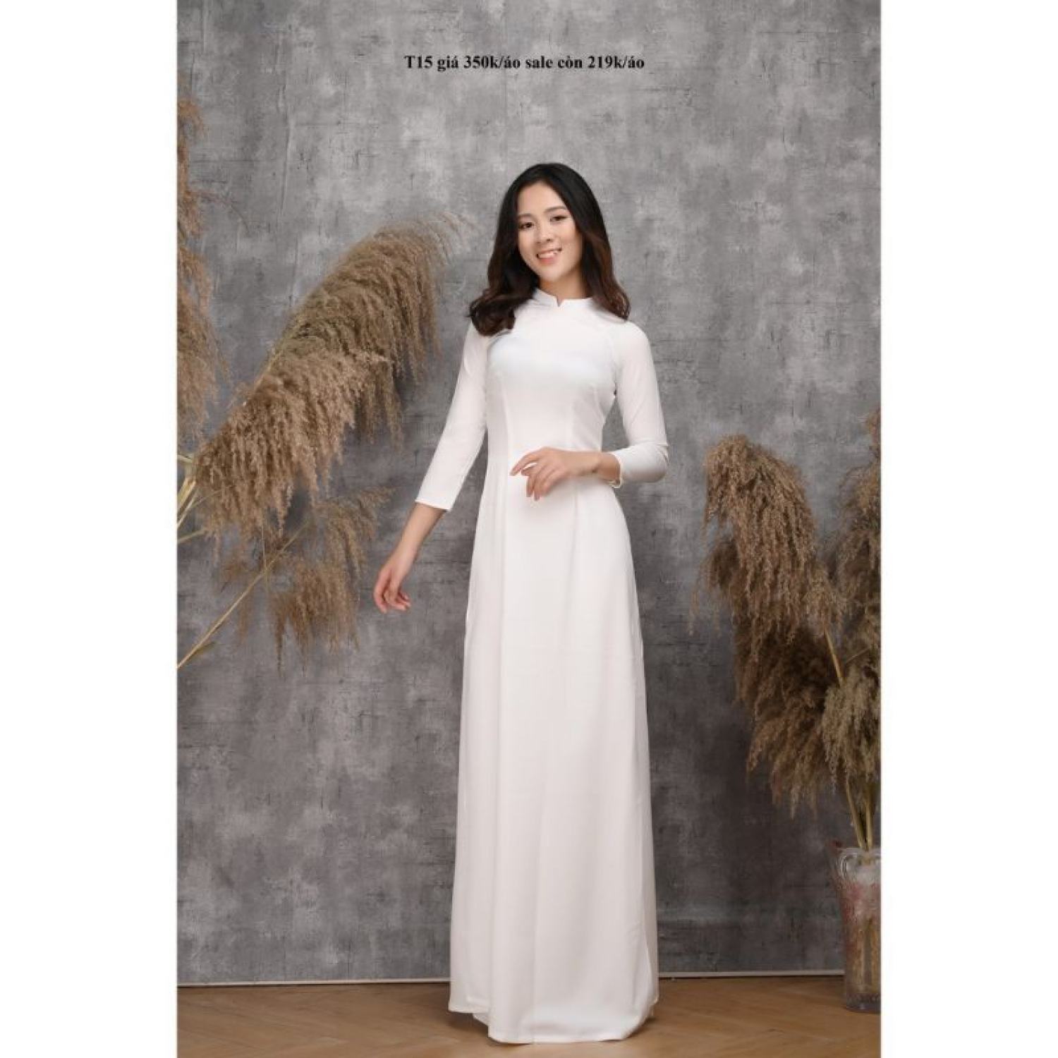 SaleÁo dài trắng lụa tây thicó bigsize