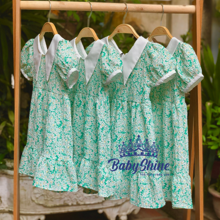 Váy Đầm Mùa Hè Cao Cấp Cho Bé Gái BabyShine - Ảnh Thật -Được May Cẩn Thận - Chất Liệu Thoáng Mát Cho Trẻ Em