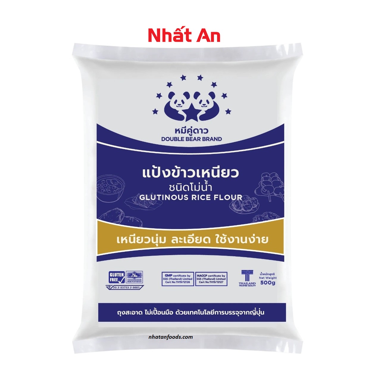 Bột nếp Thái Lan Double Bear 500gr