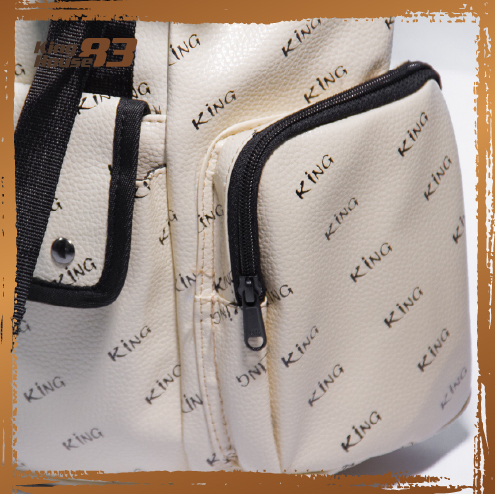 Balo Da Backpack Unisex Chống Nước Balo Backpack King 3-Màu Kem