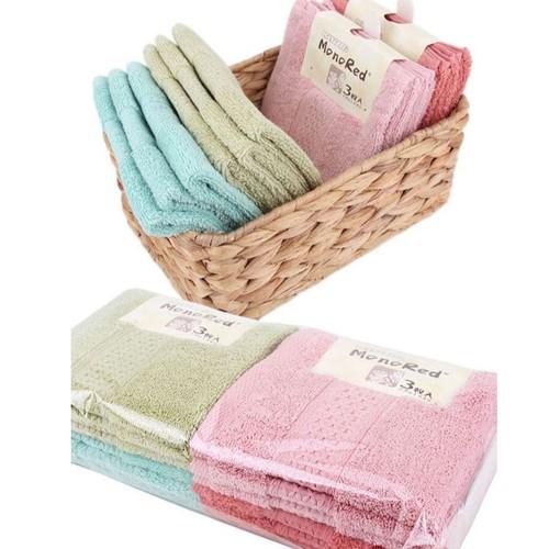 Sét 3 khăn mặt Nhật Monored (34x34cm)