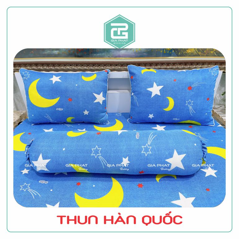 Korean Elastic Bed Sheet Set 4 Pieces (1 Sheet + 2 Pillowcases + 1 Body Pillowcase)