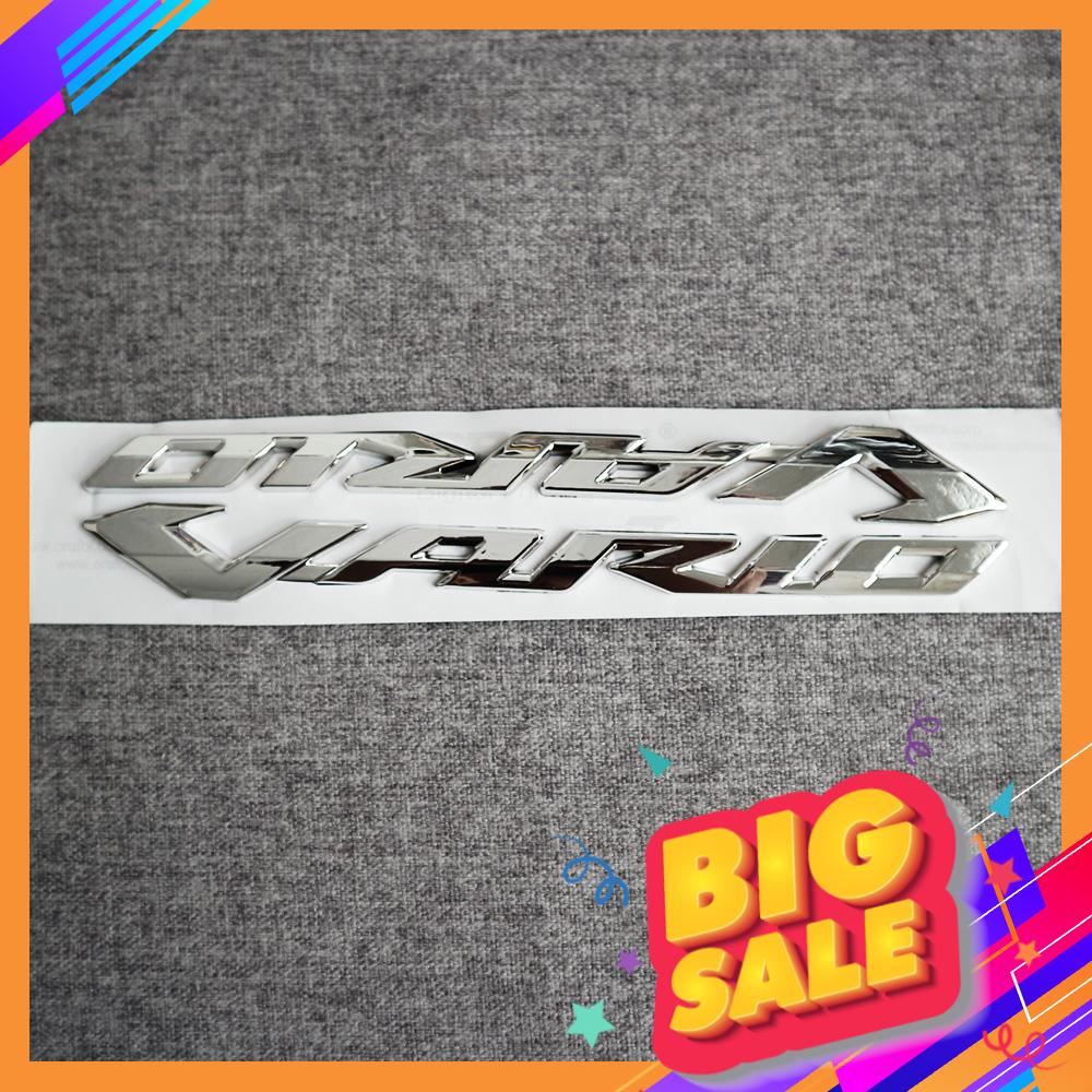 BỘ TEM LOGO CHỮ NỔI XE MÁY HONDA VARIO CHẤT LIỆU NHỰA DẺO XI BÓNG CỰC ĐẸP MẪU MỚI ( MÀU TRẮNG BẠC )