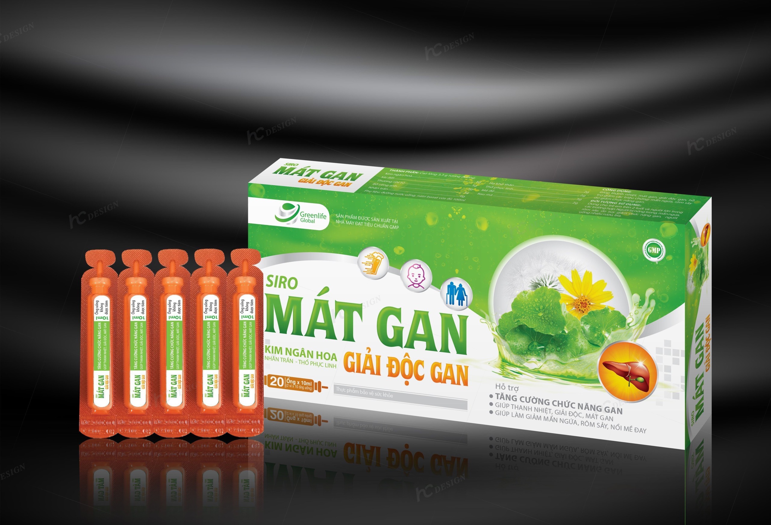 Siro Mát Gan Giải Độc Đại Uy Mát Gan Giải Độc, Bổ Gan Thanh Nhiệt, Tăng Cường Chức Năng Gan - Hộp 20 Ống