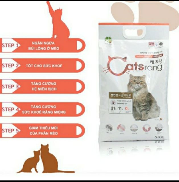 Catsrang cho mèo mọi lứa tuổi gói 5kg