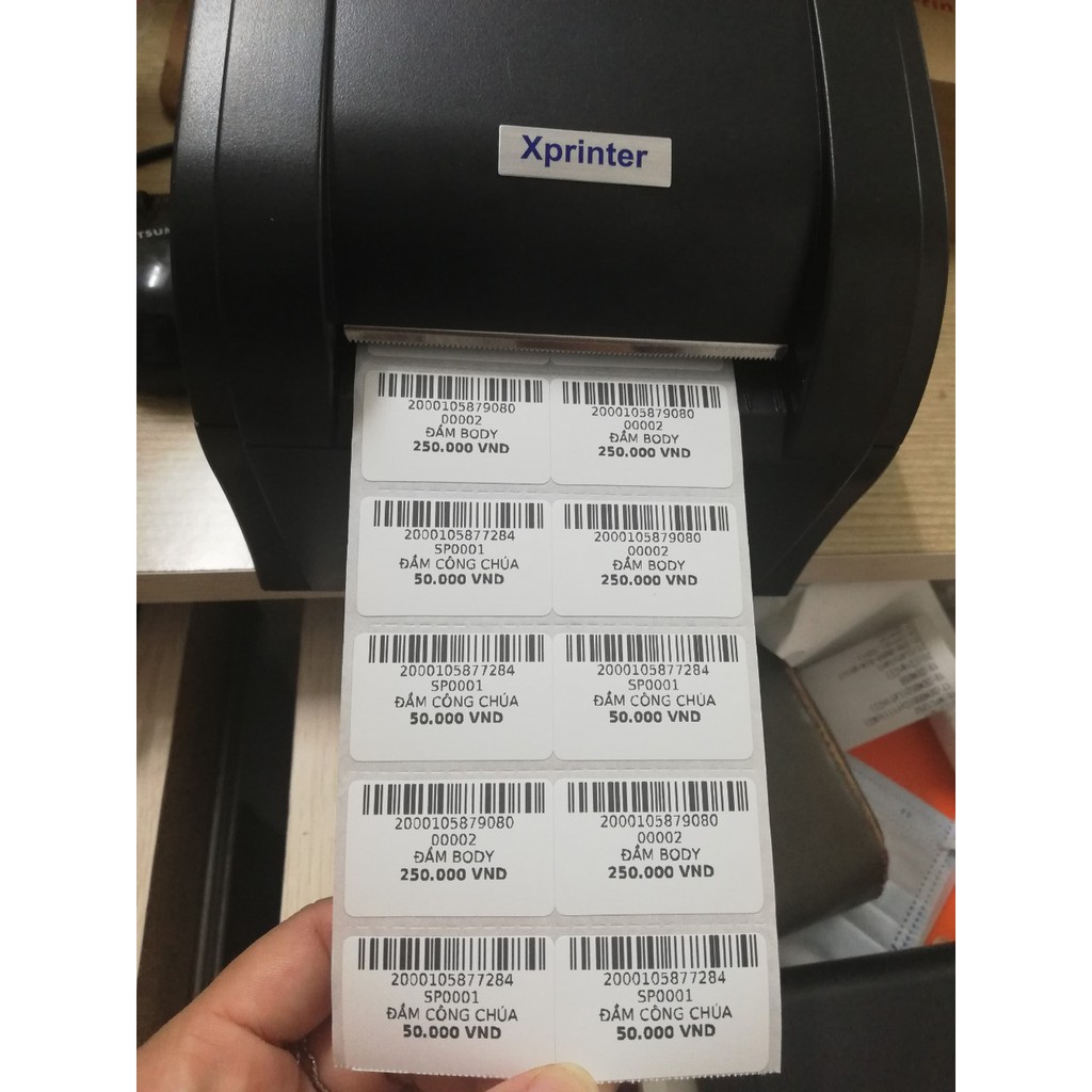 Máy in mã vạch xprinter xp 350b phần mềm kioviet