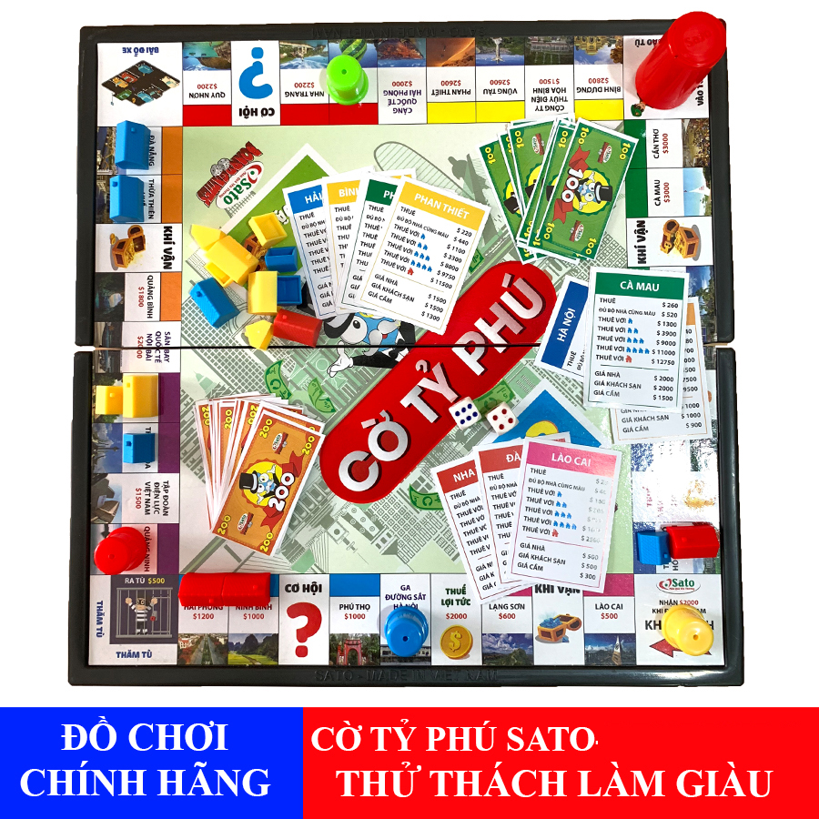 Bộ Cờ Tỷ Phú Vui Nhộn Cho Bé Tư Duy Làm Giàu Phiên Bản Các Địa Danh Nổi Tiếng Ở Việt Nam Phân Loại Lớn Đồ Chơi Phát Triển Trí Thông Minh Board Game Monopoly Phiên Bản Loại Lớn Và  Loại Vừa