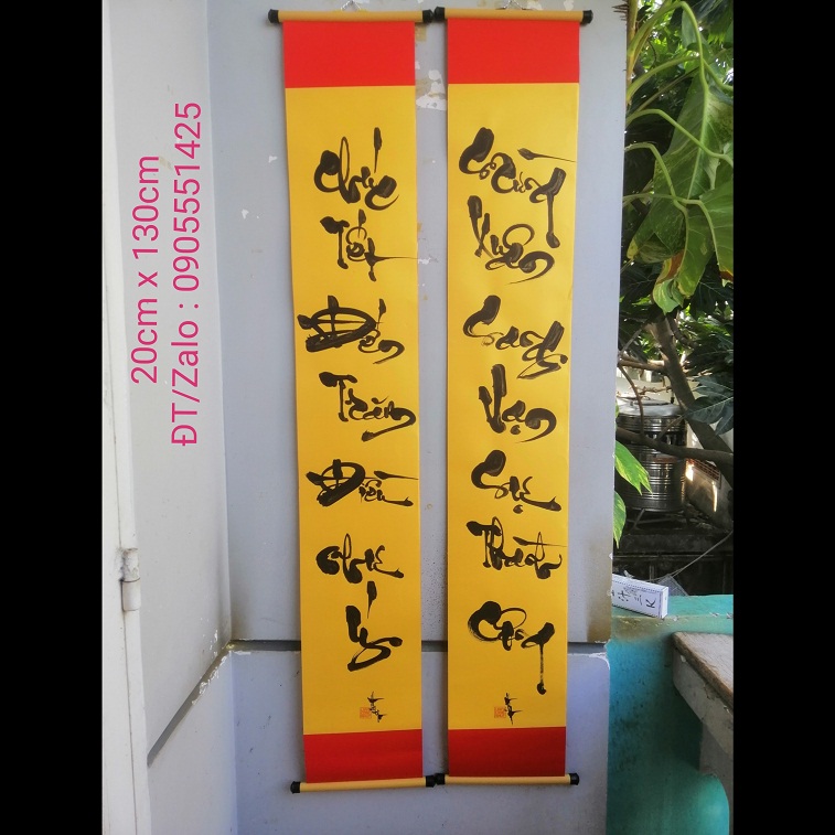 Câu đối tết. Câu đối thư pháp trang trí tết .