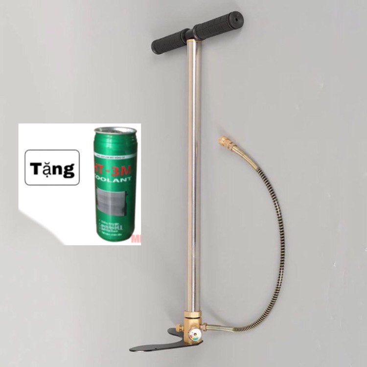 Bơm tay cao áp inox 30mpa đồng hồ nhỏ 2020 - Tặng kèm lon nước làm mát bơm