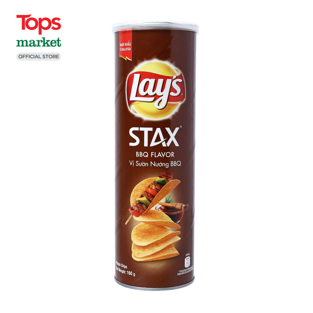 Snack Lay s Stax Khoai Tây Miếng Vị Sườn Nướng 160G