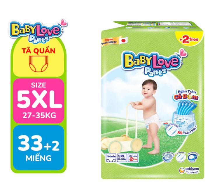 TÃ QUẦN UNIDRY XXXL22+6 MIẾNG/ Babylove XXXL33+2/ 4XL/ 5XL