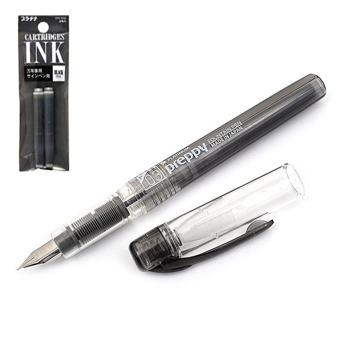 Combo 2 bút máy Preppy + 8 ống mực Platinum ( cỡ 03)