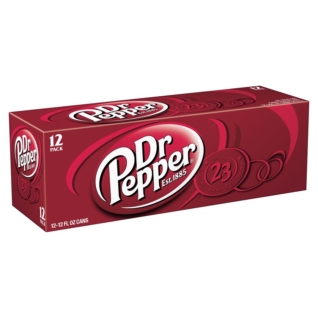 Nước ngọt Dr Pepper Soda 355ml /lon của Mỹ (1 cây 12 lon)