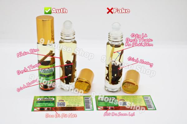 01 Dầu Nhân Sâm Ginseng Green Herb Oil Thái Lan (8ml/chai)