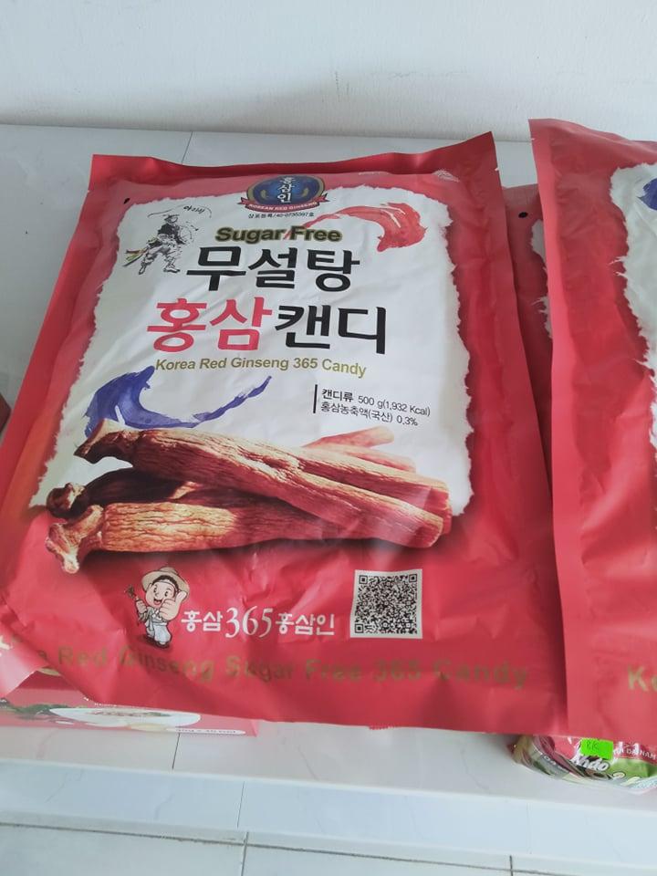KẸO HỒNG SÂM KHÔNG ĐƯỜNG 365 HÀN QUỐC(500g)