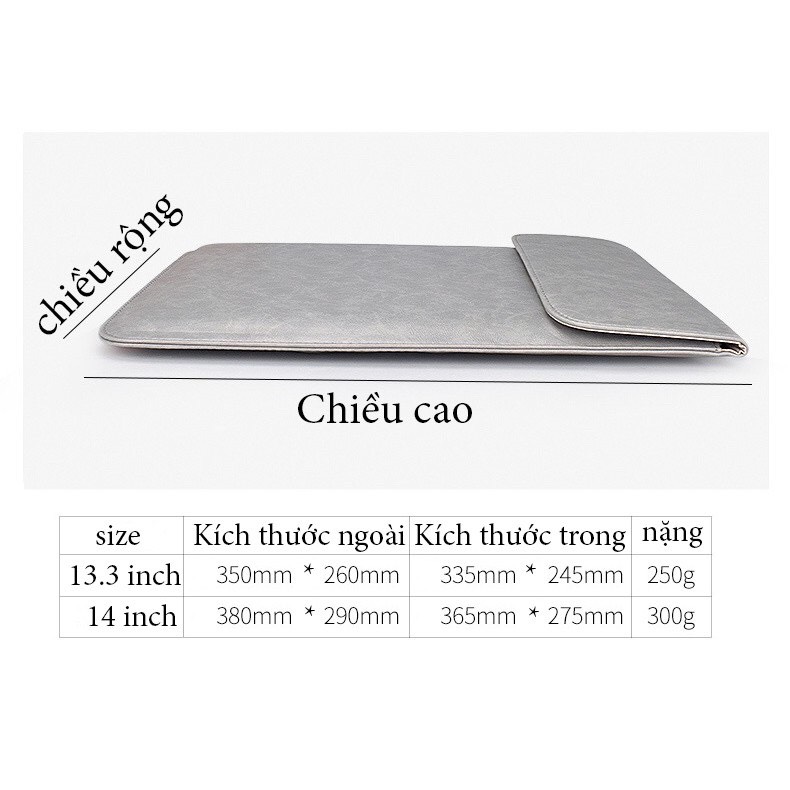 [HCM]Túi chống sốc bảo vệ laptop da PU