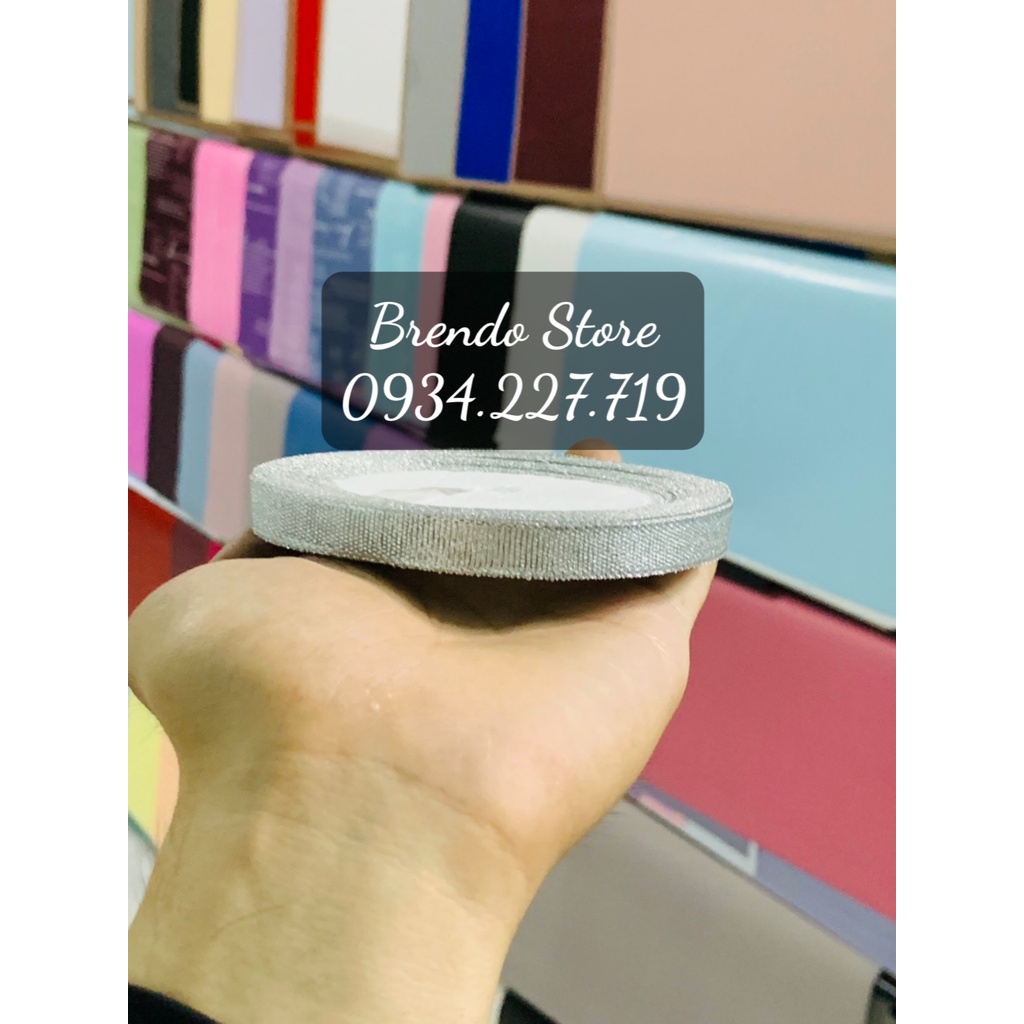 Ruy băng lụa 1cm chữ đẹp lung linh- VPP Brendo