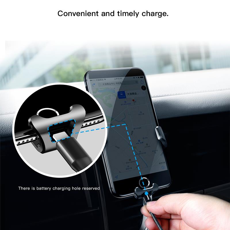 Baseus Gravity Car Phone Holder For iPhone 12 11 Xs Max X Samsung S20 S10 Air Vent Mount Mobile Phone Holder For Phone In Car Stand For 4.5 to 6.5 inches Phone