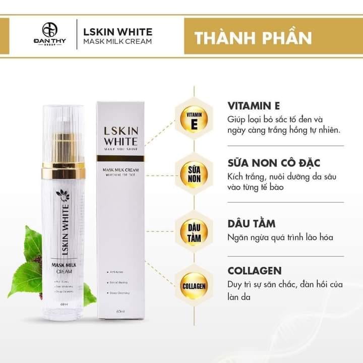 ủ kén tằm lskin white đan thy trắng hồng mặt 🌸