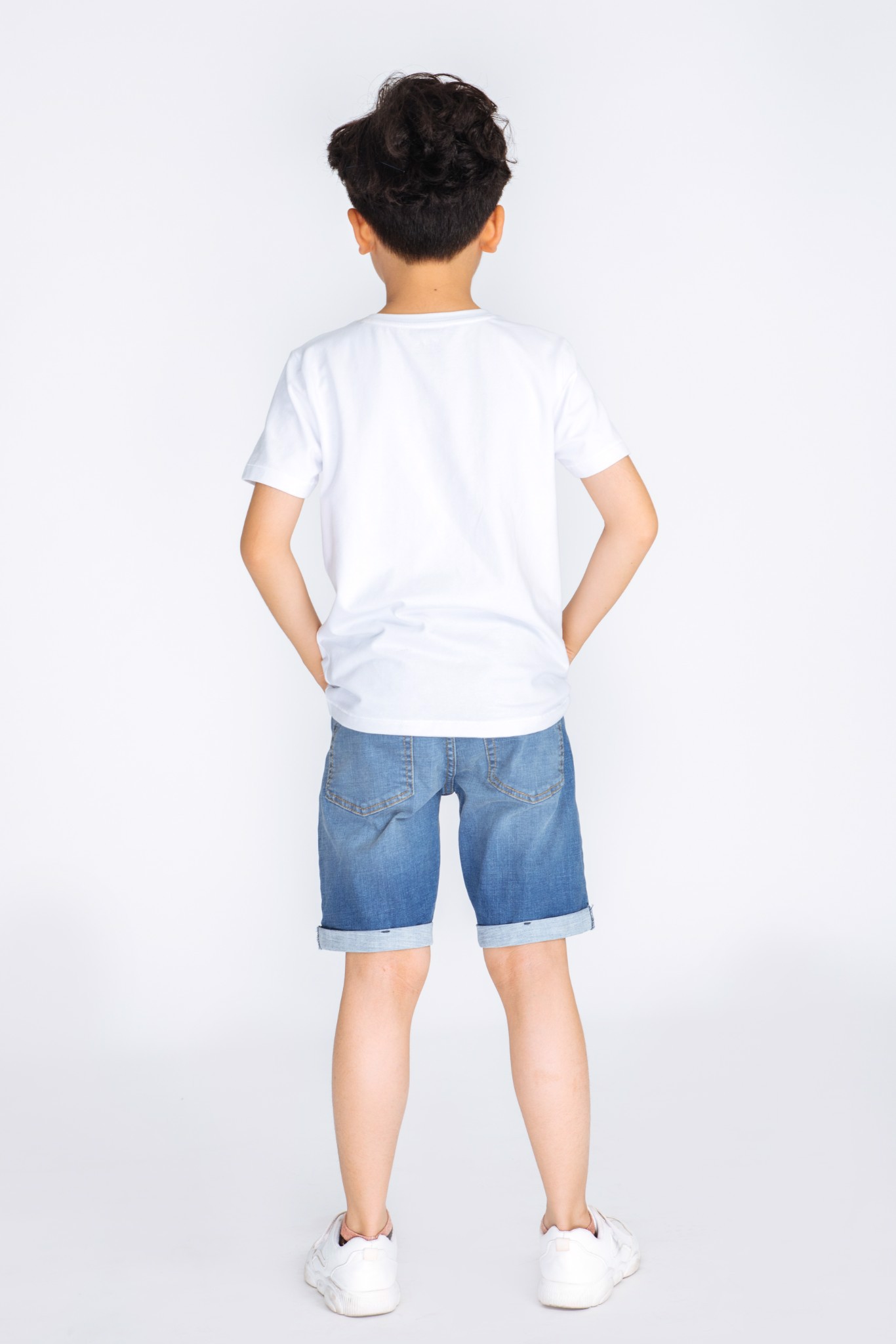 Quần Short Bé Trai Ripped normal waist denim bermuda