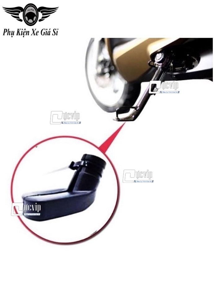 Combo 2 đế lót bọc chân chống cao su cho xe máy ms4458
