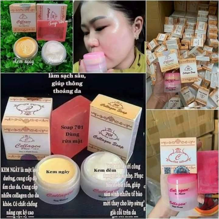 [HCM]Bộ 4 Món Kem Face collagen Cho Da Na.m Tan Nhang