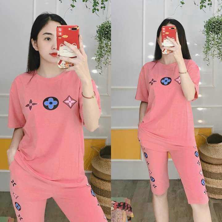 Set Đồ Bộ Nữ Lửng Cotton Đẹp K-DB0KN1