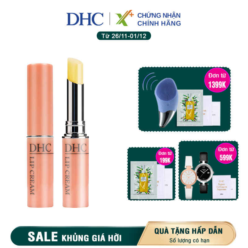 Son dưỡng môi DHC Nhật Bản Lip Cream giữ ẩm môi, giảm thâm, ngăn lão hóa và giúp môi sáng hồng tự nhiên son dưỡng môi không màu XP-DHC-LIP nhập khẩu