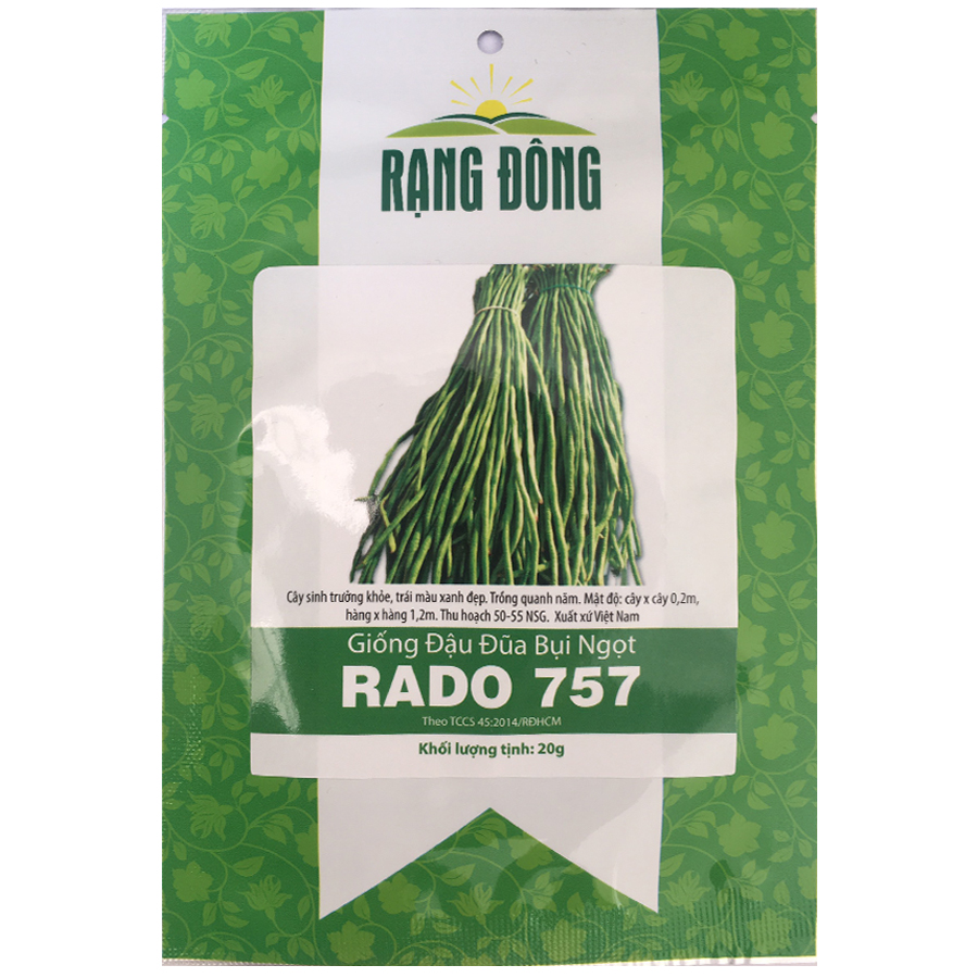 Hạt giống đậu đũa bụi ngọt gói 20gr - rado 757