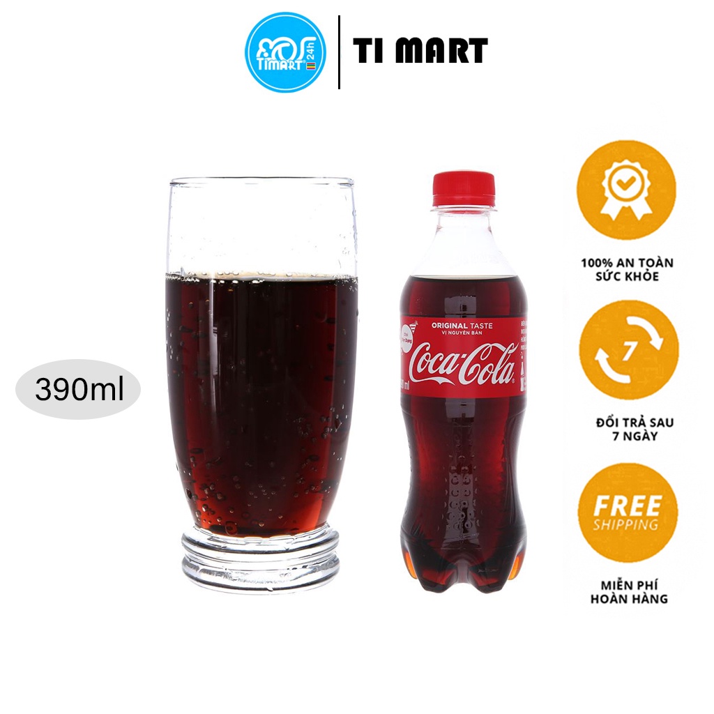 [TI MART] Lốc 6 chai nước ngọt Coca Cola 390ml